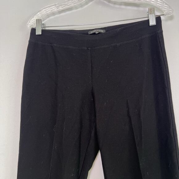 Eileen Fisher Women's Pull On Ankle Pants Stretch Black Sz 6 - Picture 2 of 7